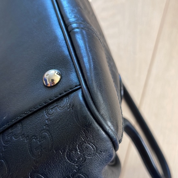 Gucci Black Guccissima Leather Princy Boston Bag with duster bag - Picture 10 of 16